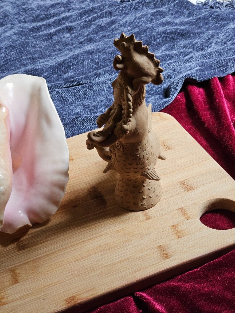 RARE VINTAGE OAXACAN CLAY MERMAID AND FRIENDS SCULPTURE IRMA BLANCO! SIGNED ! - Picture 7 of 13